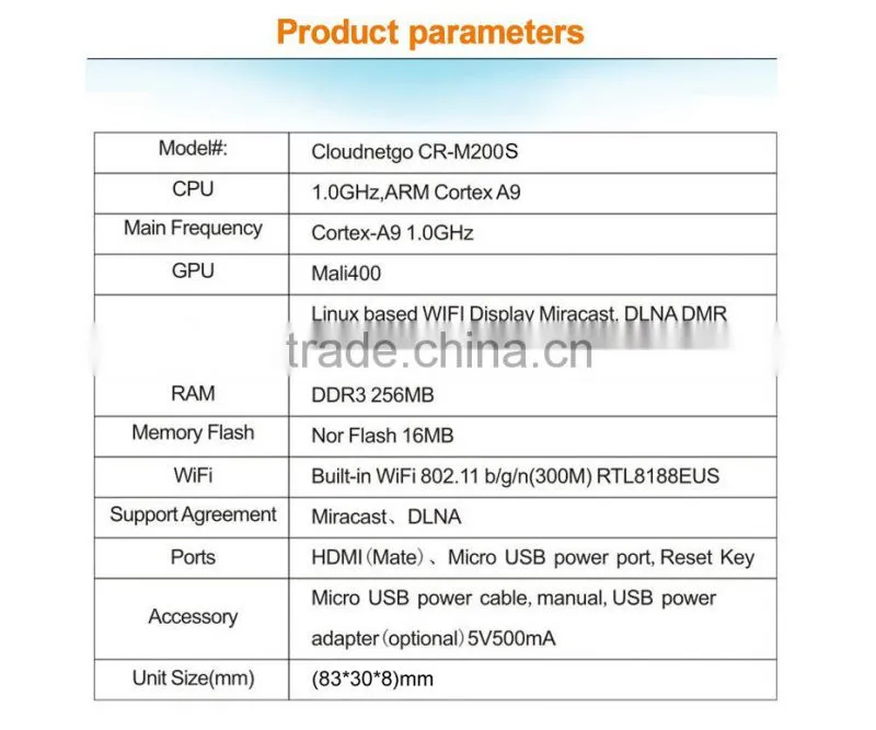 2016 high quality RK2928 1080p wifi display dongle with Android4.4 OS