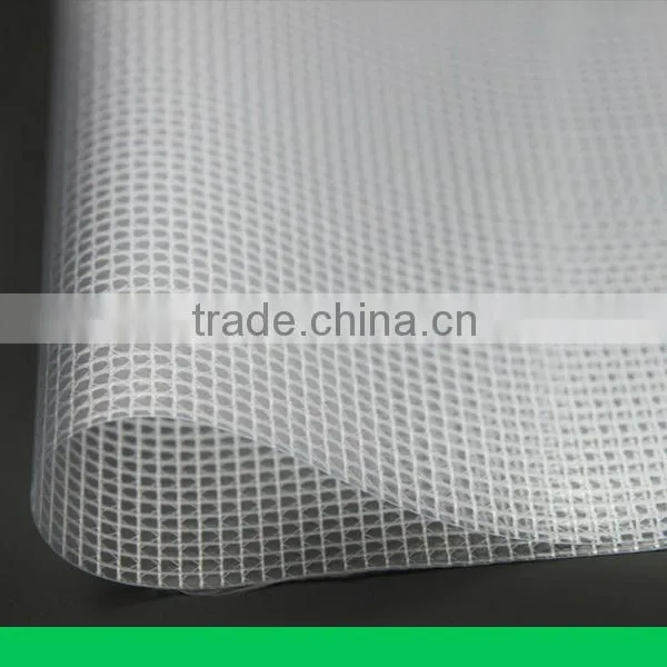 flame-resistant,cold-resistant 200*300D PVC Transparent mesh fabric
