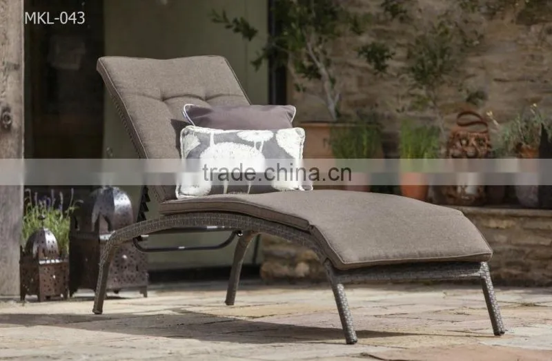 Poly Outdoor Rattan Sun Lounger