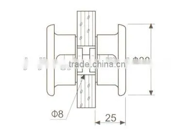 Cabinet glass door knobs and handles