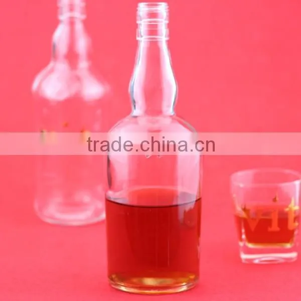 China factory cheap frosted whiskey bottle liquor bottles wholesale food great boston bottles
