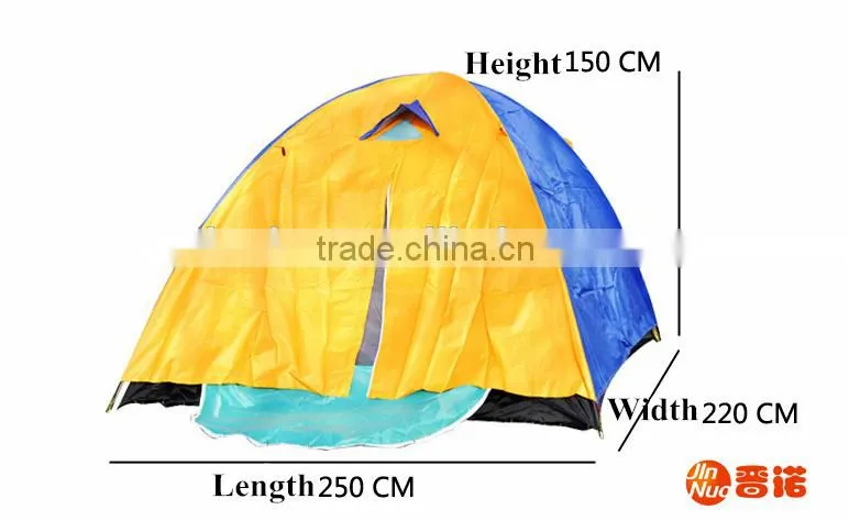 6 Person Tent Double Layer Polyester Fabric Hiking Tent