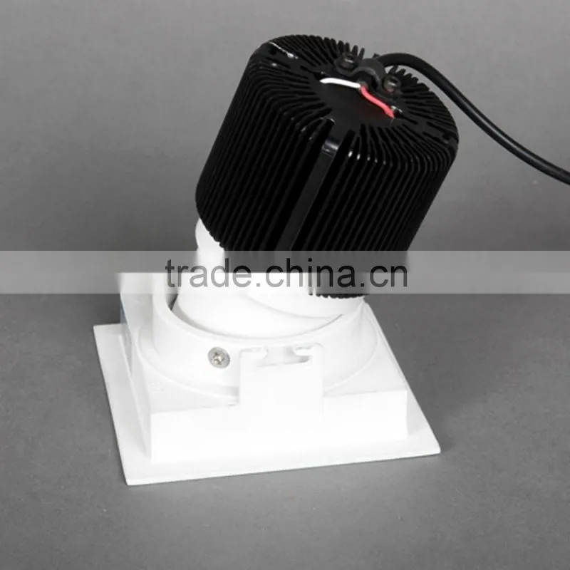 Square adjustable 6w 9w 13wled spotlight with aluminum heat sink