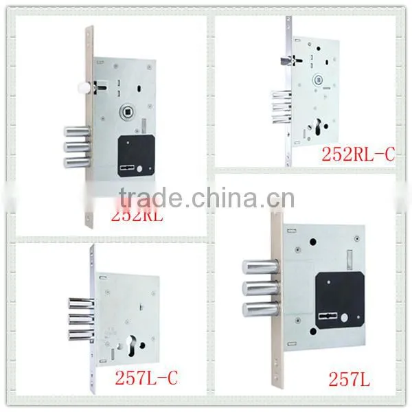 European door lock cylinder and door lock security system with iron security door lock plate