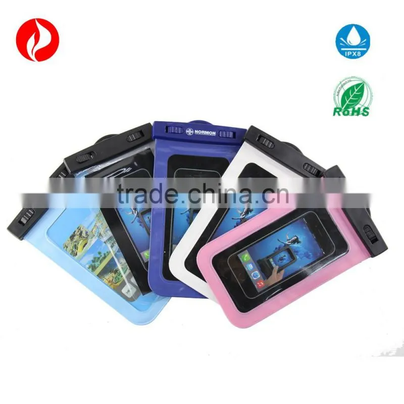 PVC phone waterproof bag for iphone 6 ,waterproof pouch For smart phone
