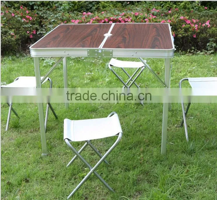 Bestsell MDF Aluminum Adjustable Camping Table Folding Set
