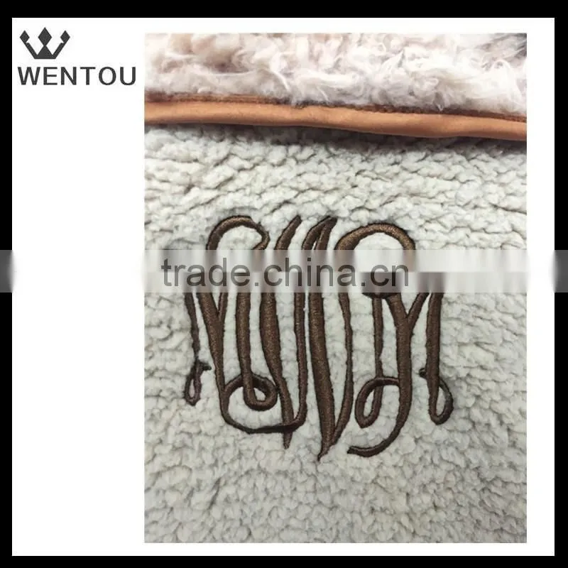 Ladies Fur Leather Trim Monogram Fur Vest
