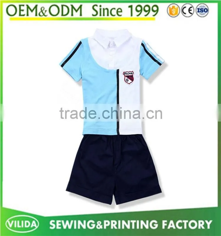 Guangzhou manufacture kindergarten uniform children's new design primary school uniform