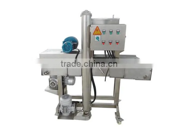 Fully automatic meat shape, batter and bread coated, frying shrimp and Squid Rings processing line