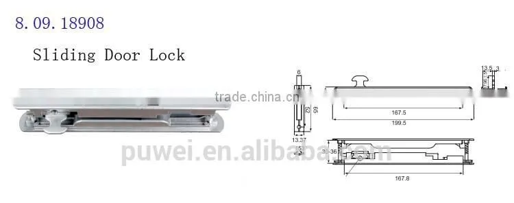 Aluminum Accessories Sliding Window Lock Aluminium Window Security Lock