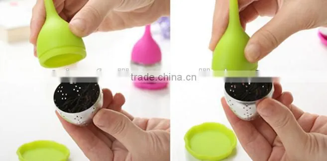 Silicone Leave Style Stainless Steel Tea Infuser tea bag tea bottle