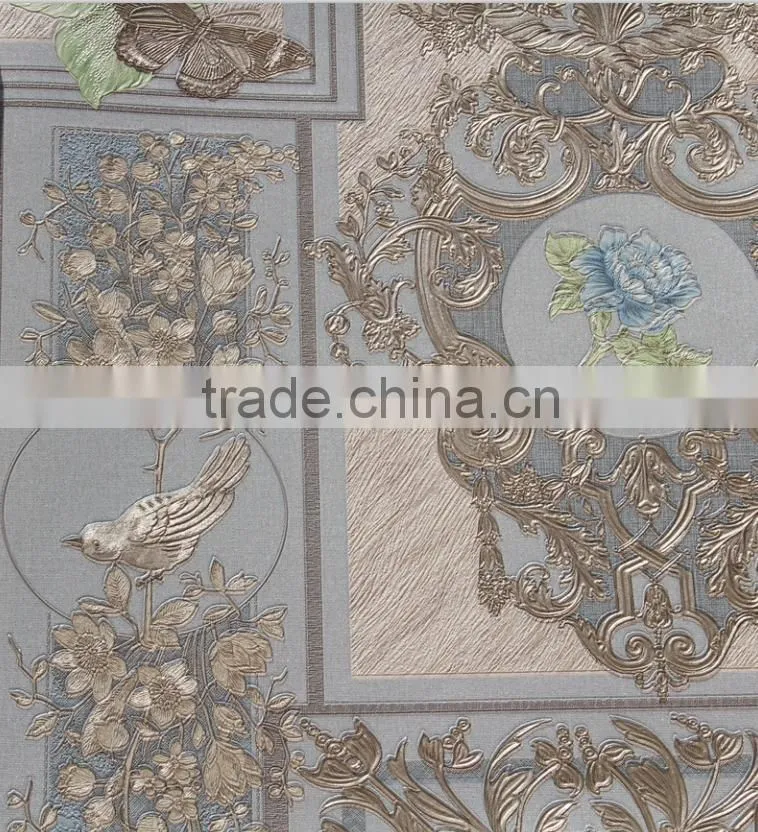 interior washable wallpaper,damask pvc wallpaper,wallpaper from china wholesale