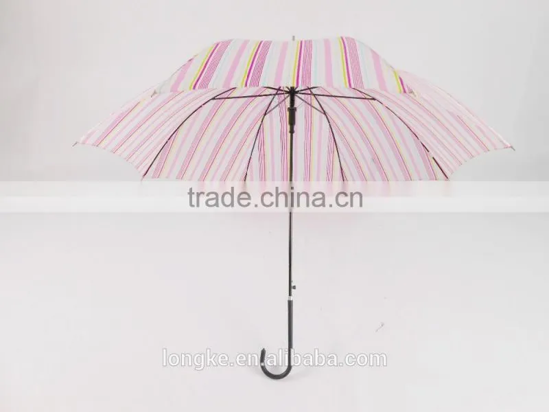 fancy straight shaft striped printing umbrella slender