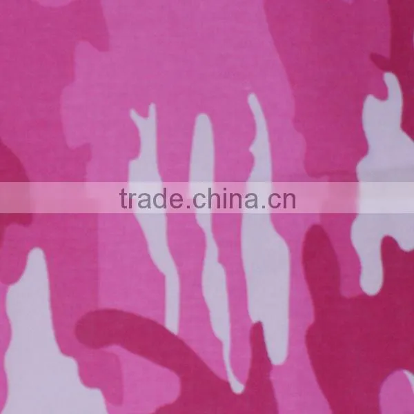T/C65/35 21s*21s 100*50 pink fabric,camouflage printing