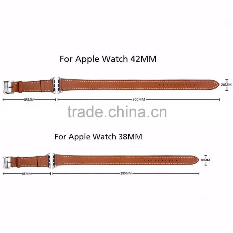 2016 Fashion and best sale Genuine Leather For Apple Watch Bands Strap 38mm With Various Colors&Customs