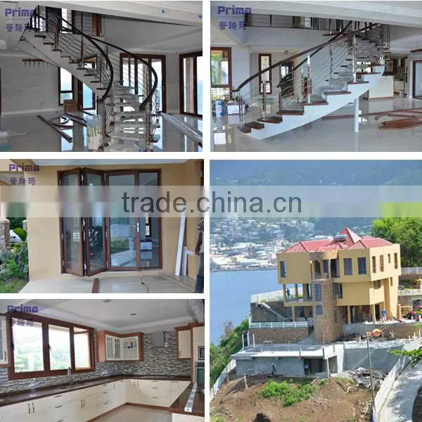 Modern handicap stair rails stainless steel staircase design