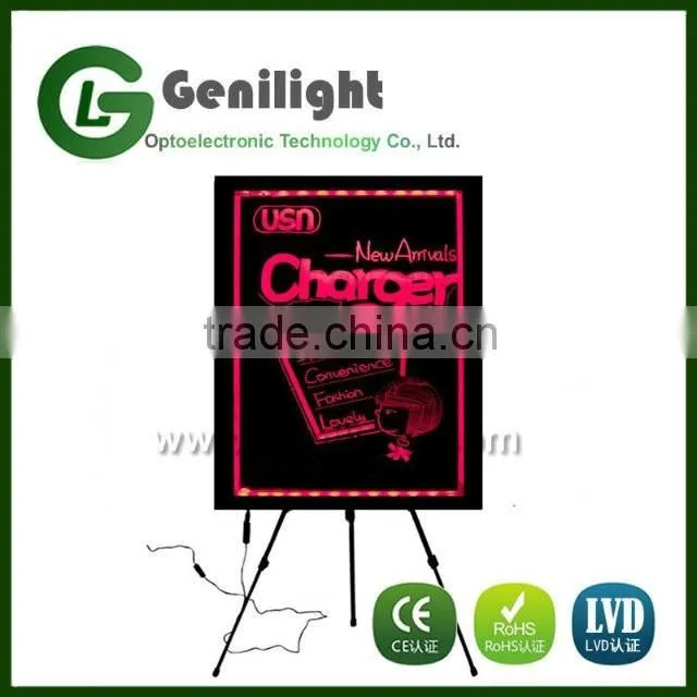 Acrylic Sparkle Neon SMD 5050 RGB Board LED Illuminated Chalkboard Sign