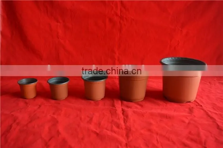 Lowest price soft brown color plastic flower pot flowers brown flowers