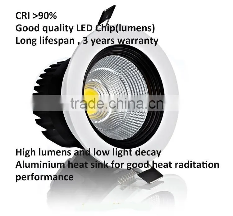 Driverless downlight/ceiling light 12w ip44 cob downlight led light ceiling led light