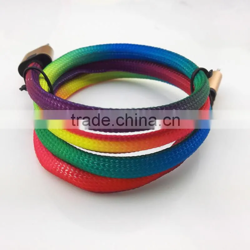 mobile phone accessories factory shoelace LED USB cable 2 in 1 sync data cable for vinko mobile phone