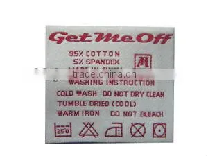custom wholesale woven garment label/clothing label