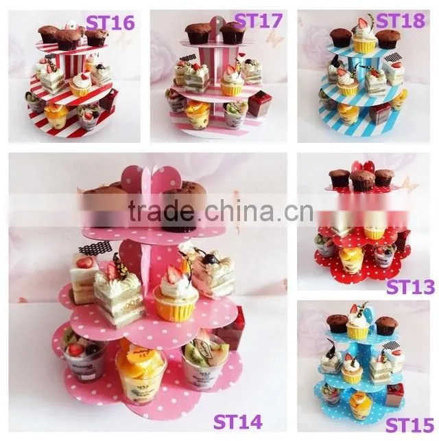 Milk Glass Cake Stand Plate Pastel Colours