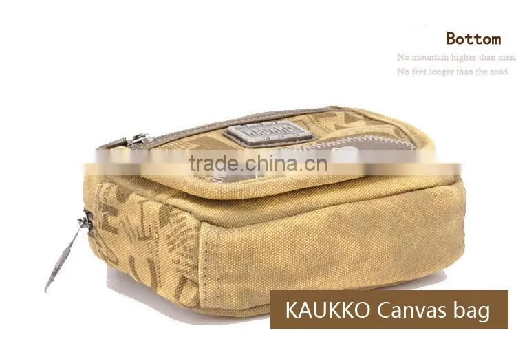 Classic Style Eastern Brand Kaukko Man Canvas Belt Fanny Pack Waist Bag