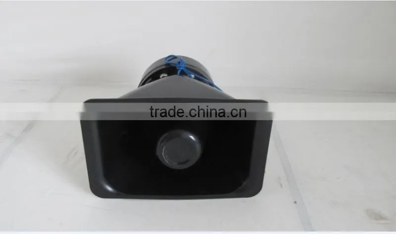 black police 12V powerful aluminum speaker horn