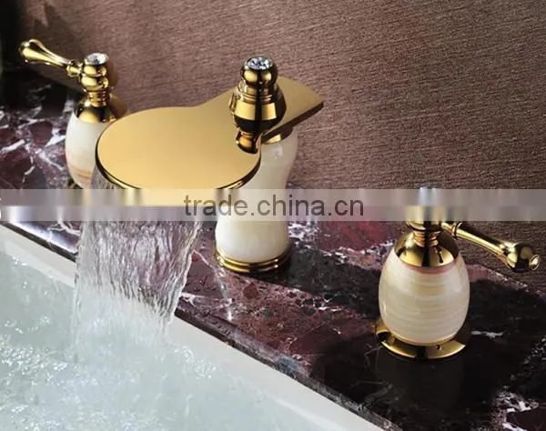 Axe Shape bathub Waterfall faucet , Bathtub faucet 3 Hole Faucet with Shower