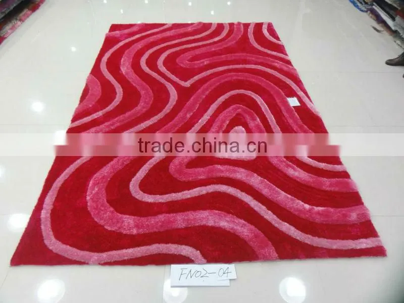 3D shaggy carpet and rug
