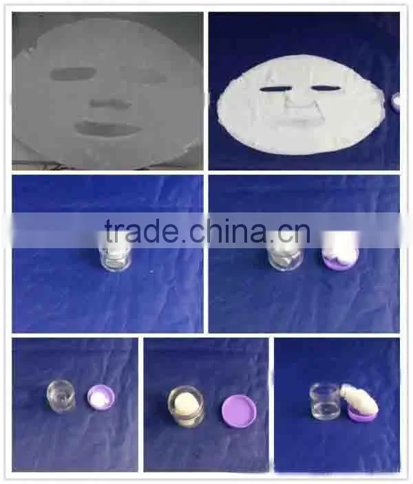 Compressed spunlace nonwoven face mask towel