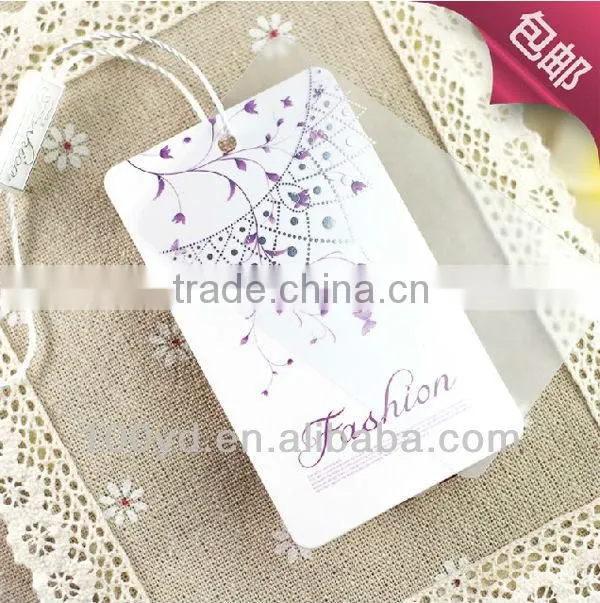 Promotional China fancy tag printing/nice clothing hang tag