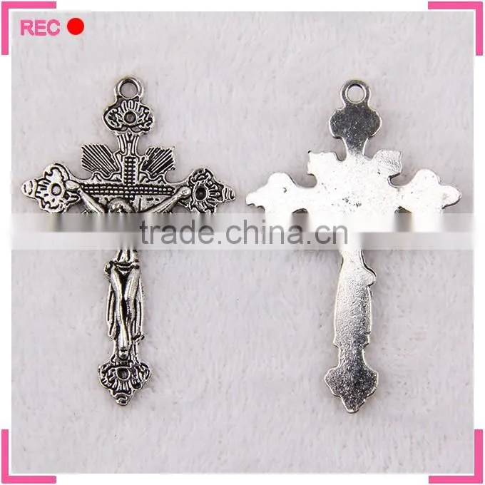Cross pendants for jewelry making, jesus with cross religious pendants