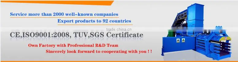 High quality more than 20 years factory supply double cylinder plastic baler machine