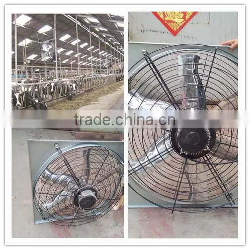 Ventilation fan for greenhouse and poultry with pusher