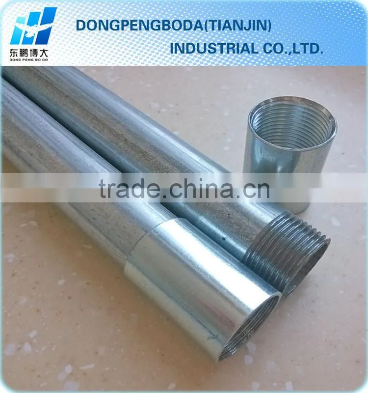 BS standard gi conduit threaded ends pipe