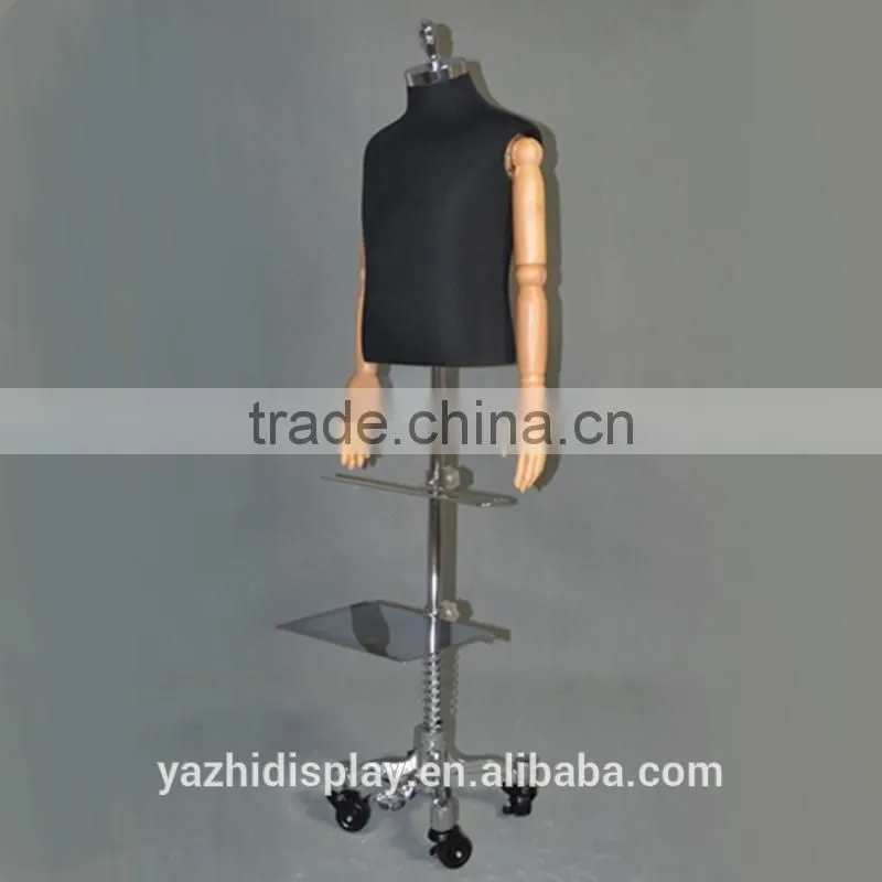 Fashion tailor kids mannequin dummy wooden arms for display