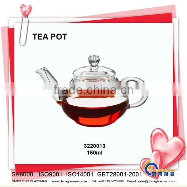 GLASS TEA POT 3220002 HEAT RESISTANT GLASS CUP