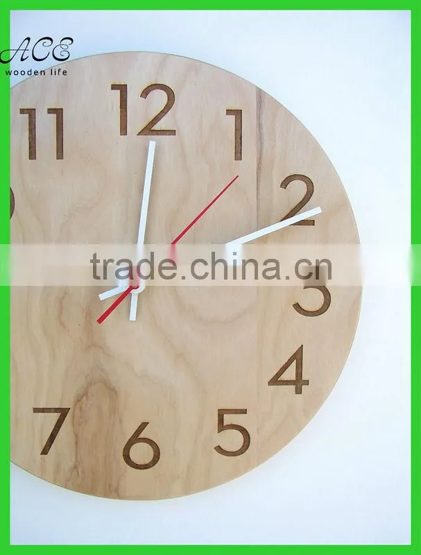 Modern wood wall clock Home decorative wood wall clock Home goods wood wall clocks