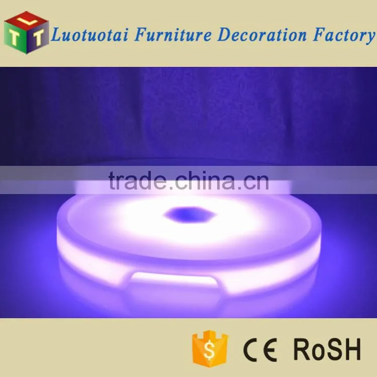 PE material round shape RGBW color LED wine pallet for events/party/wedding