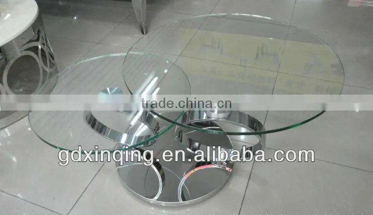 rotating glass coffee table- C96