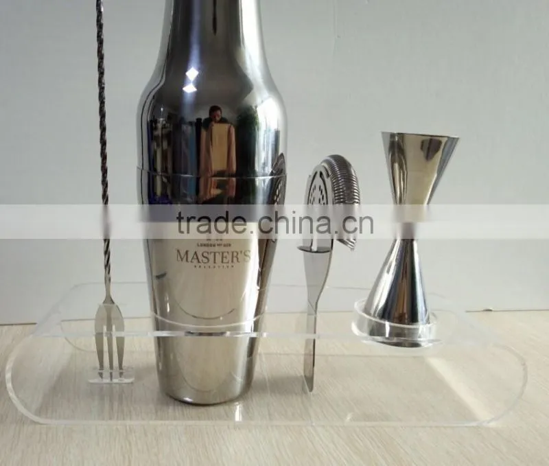 Big professional factory custom made acrylic wine glass holder tray