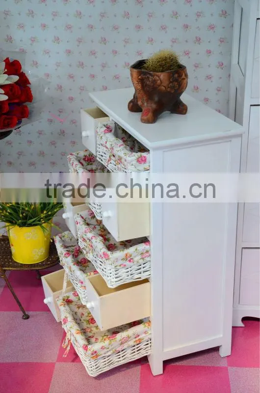 Small antique wooden storage cabinet in living room