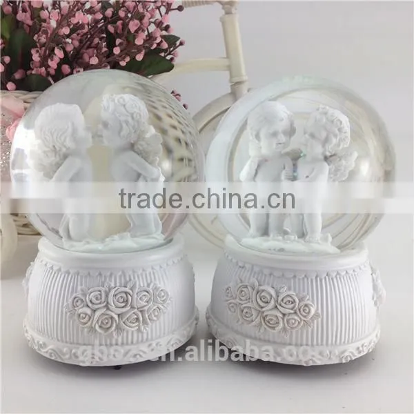 new products resin angel baby crystal ball with light