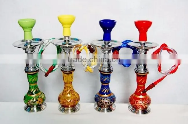 glass metal coloured antique hookah for sale