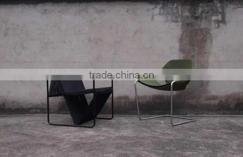 2015 new modern leather metal base designer chair