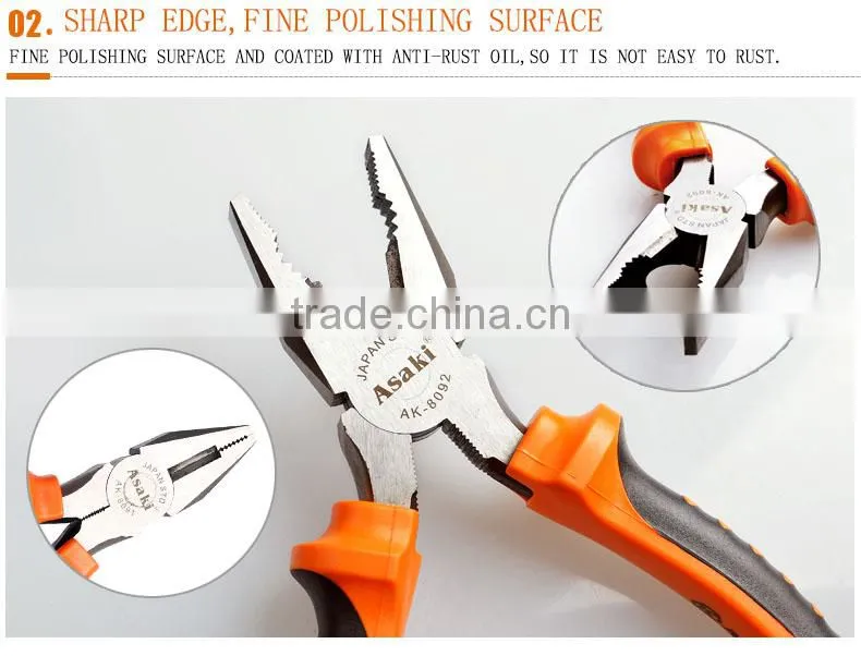 AK-8090 Multi function cutting combination pliers hand tool