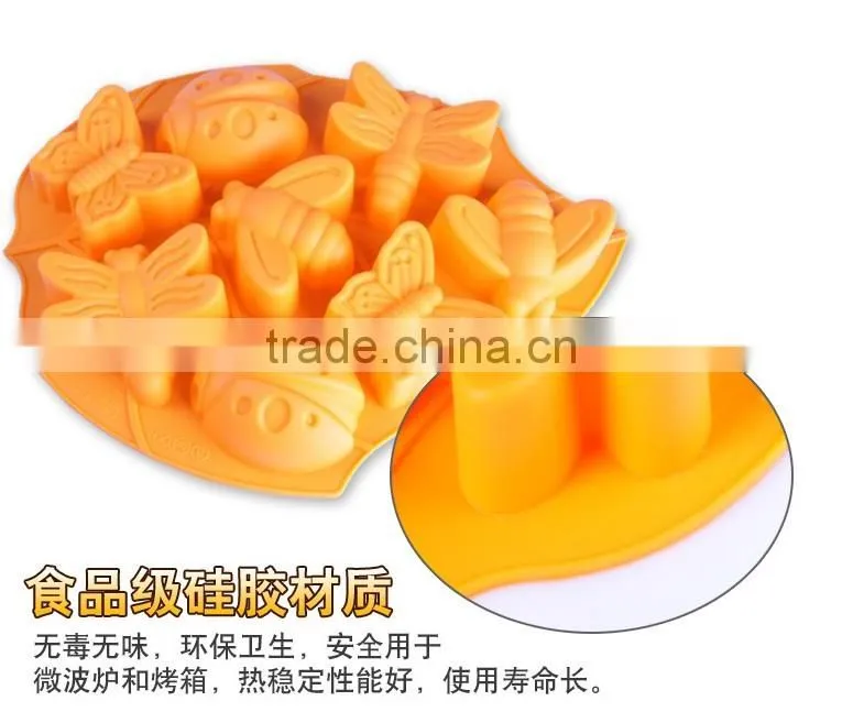 11022 butterfly bee shape silicone chocolate cake molds offered by Zibo Nicole manufacture