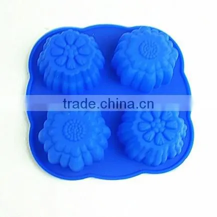 10135 Four cells flowers Silicone mould