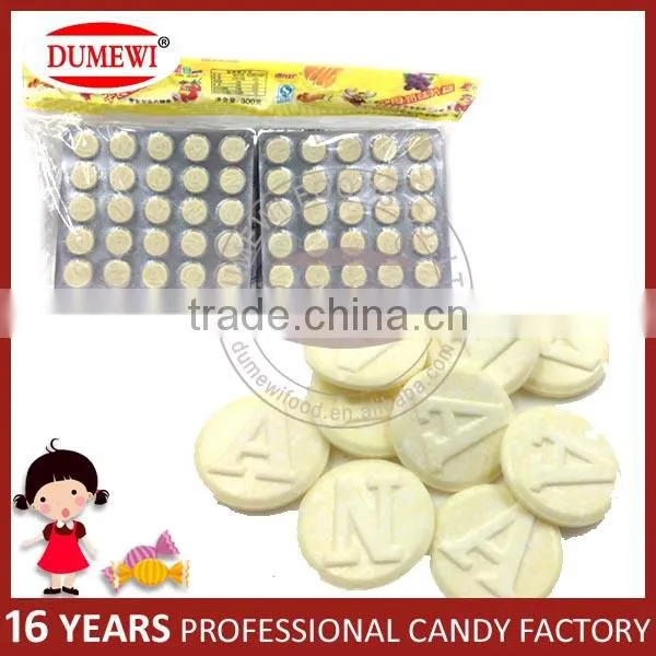 Words Printing Nutritious Dry Milk Round Tablet Candy Goat Milk Tablet